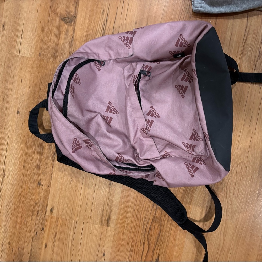 Pink adidas backpack